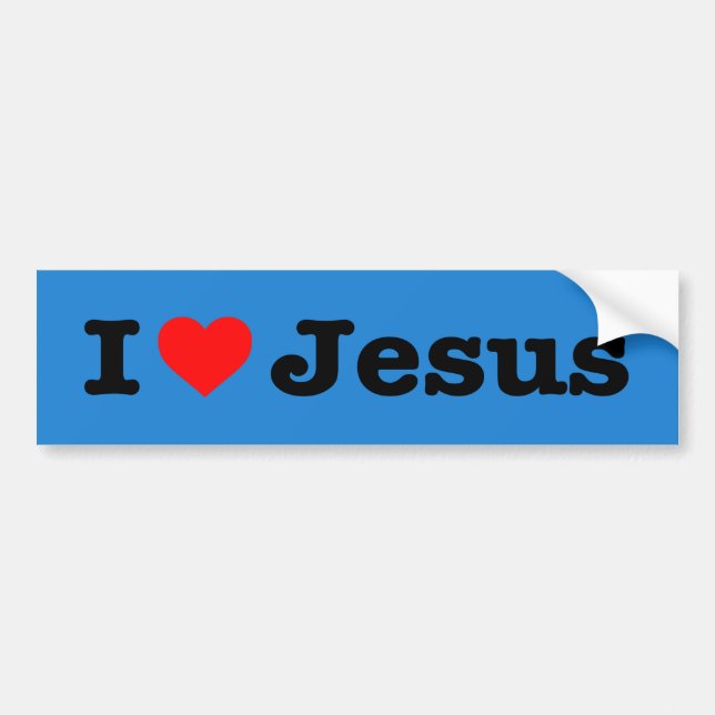 “I LOVE JESUS” BUMPER STICKER (Front)