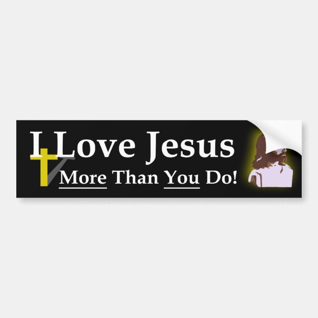 I Love Jesus bumper sticker (Front)