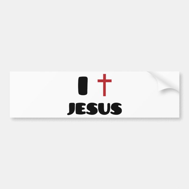 I Love Jesus Bumper Sticker (Front)