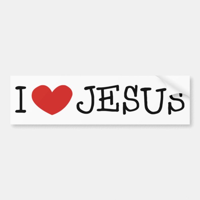 I Love Jesus Bumper Sticker (Front)