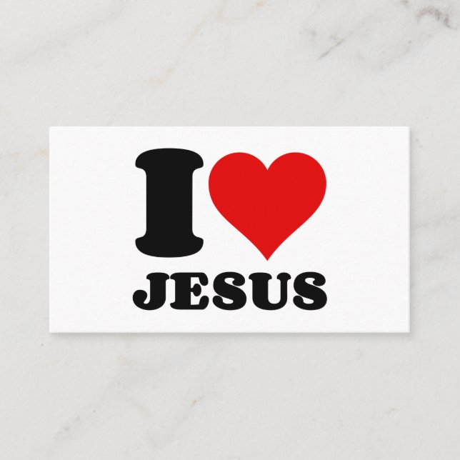 i love jesus business card (Front)