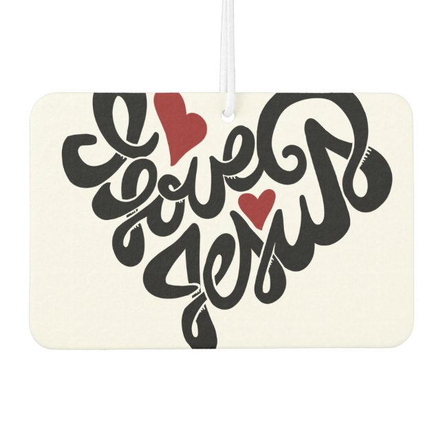 I love Jesus Car Air Freshener (Front)