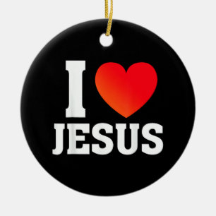 I Love Jesus Ceramic Tree Decoration