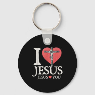 I Love Jesus Christian Jesus Love You Bible Verse Key Ring