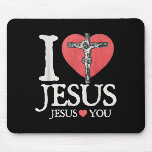 I Love Jesus Christian Jesus Love You Bible Verse Mouse Mat