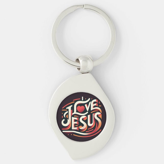 I Love Jesus Christian Keychain (Front)