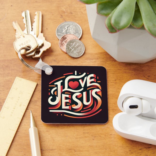 I Love Jesus Christian Keychain (Desk)