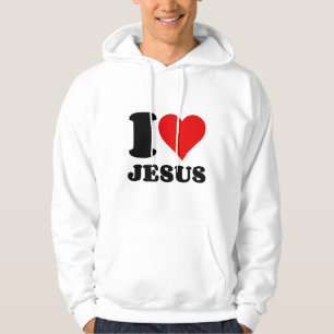 i love Jesus christian quote Hoodie