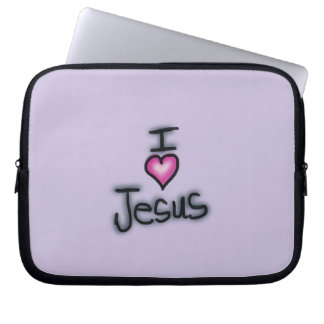 I Love Jesus Christian Quote Laptop Sleeve