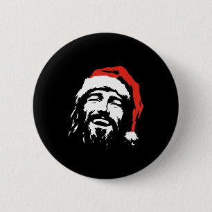 I Love Jesus Christmas Green 6 Cm Round Badge