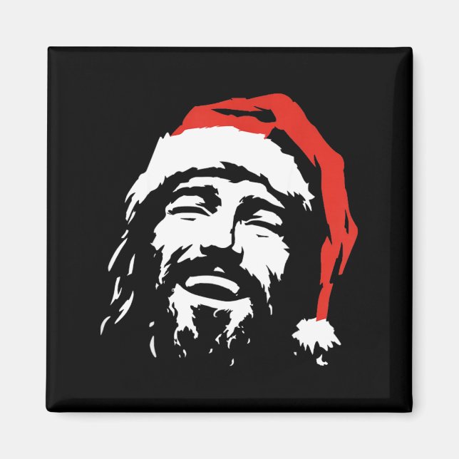 I Love Jesus Christmas Green  Magnet (Front)