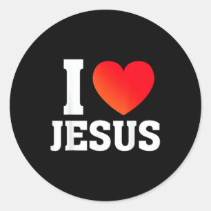 I Love Jesus Classic Round Sticker
