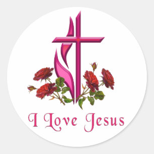 I love Jesus Classic Round Sticker