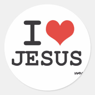 I love Jesus Classic Round Sticker