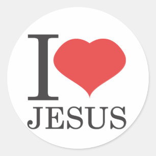 I love JESUS Classic Round Sticker