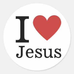 I ❤️ Love Jesus CUSTOMIZABLE Stickers