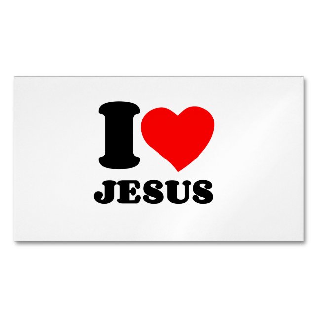 I LOVE  JESUS FOR CHURCH CHRISTIANS 	Magnetic BUSINESS CARD (Front)