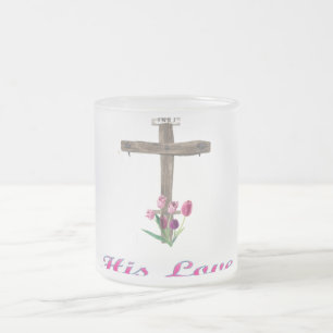 I love Jesus gifts Frosted Glass Coffee Mug
