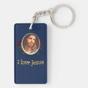 I love Jesus gifts Key Ring