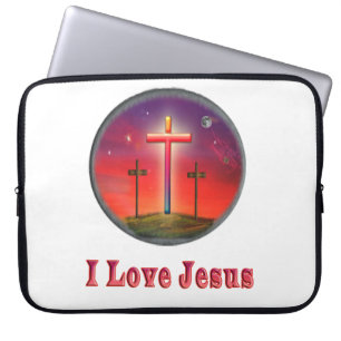 I love Jesus gifts Laptop Sleeve