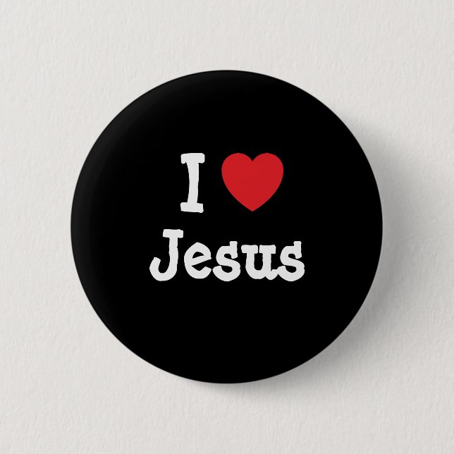 I love Jesus heart custom personalised 6 Cm Round Badge (Front)