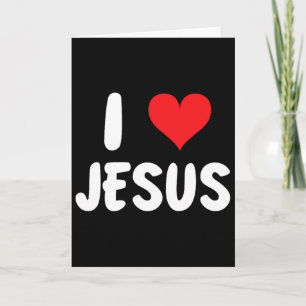 I Love Jesus - Heart - Name  Card