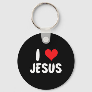 I Love Jesus - Heart - Name Key Ring