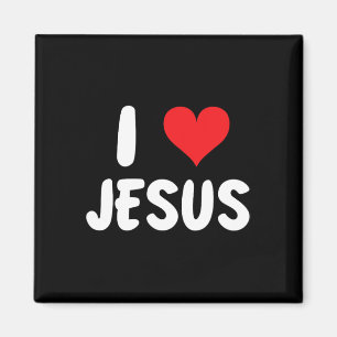 I Love Jesus - Heart - Name Magnet