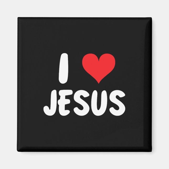 I Love Jesus - Heart - Name  Magnet (Front)