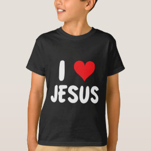 I Love Jesus - Heart - Name T-Shirt
