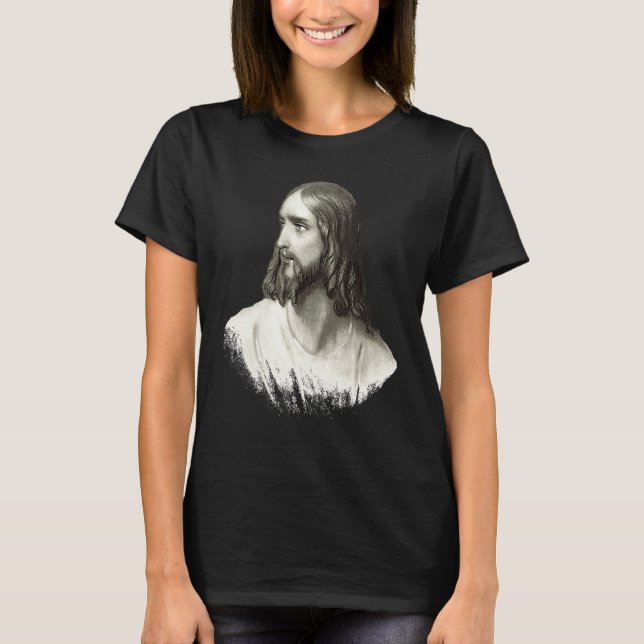 I love Jesus Jesus Christ portrait Saint Face  God T-Shirt (Front)