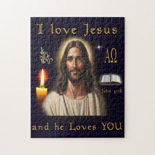 I love Jesus Jigsaw Puzzle (Vertical)