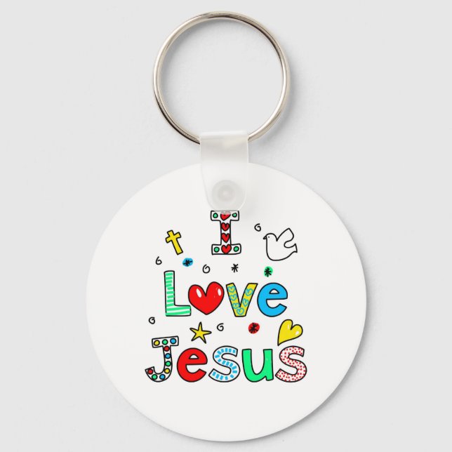 I Love Jesus Key Ring (Front)