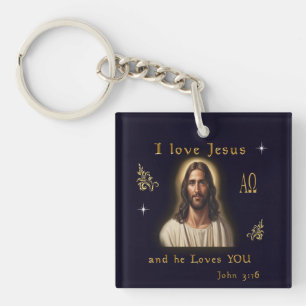 I love Jesus Key Ring