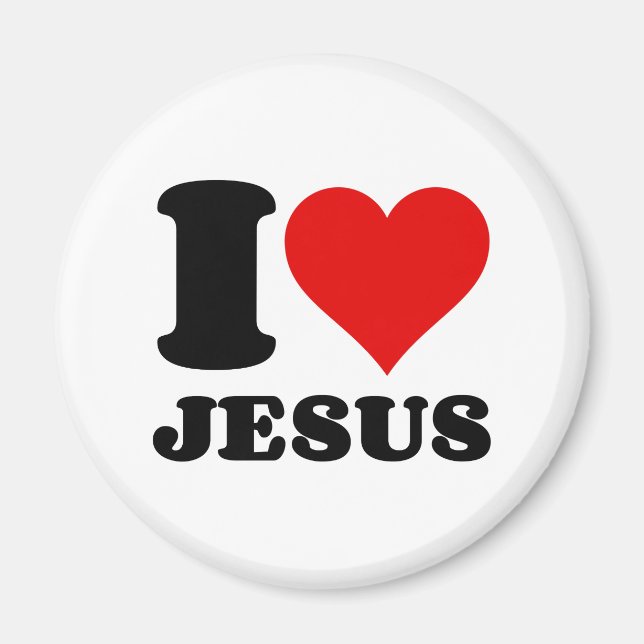 I LOVE JESUS MAGNET (Front)