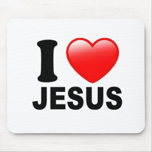 I Love Jesus Mouse Mat