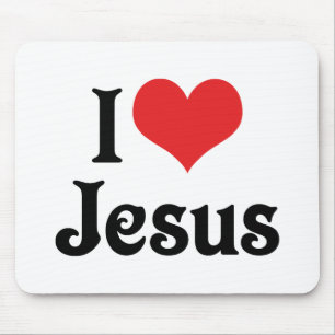 I Love Jesus Mouse Mat