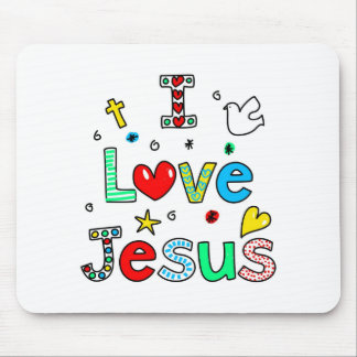 I Love Jesus Mouse Mat
