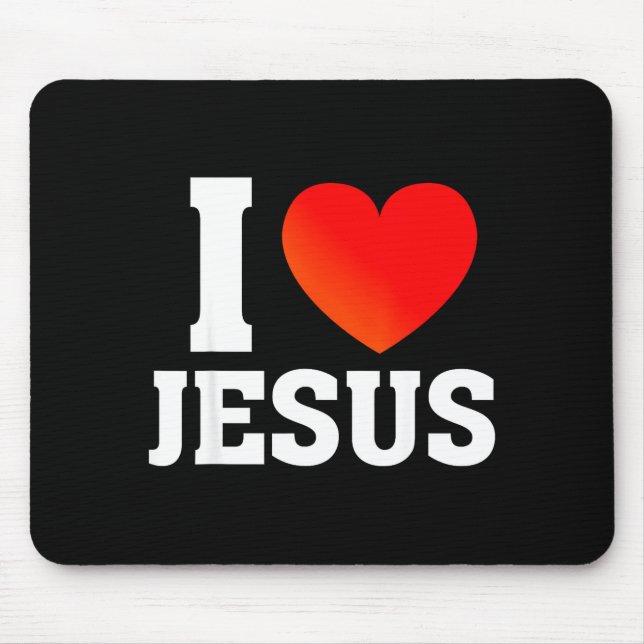I Love Jesus  Mouse Mat (Front)
