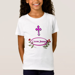 I love Jesus products with roses T-Shirt