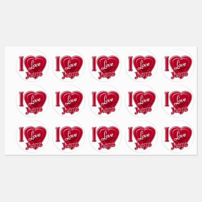 I Love Jesus Red Heart (Sheet)