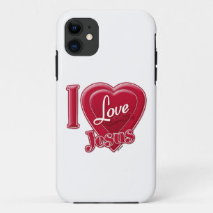 I Love Jesus Red Heart iPhone 11 Case