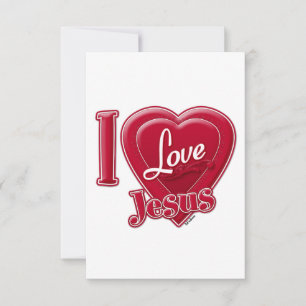 I Love Jesus Red Heart Save The Date