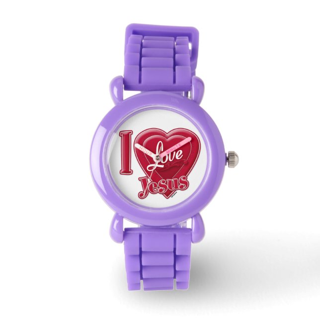 I Love Jesus Red Heart Watch (Front)