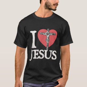I Love Jesus Retro Christian Religious For Men Wom T-Shirt