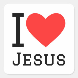 I love jesus square sticker