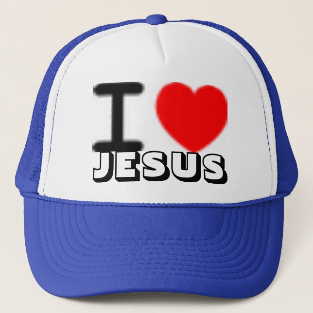 i love JESUS Trucker Hat (Front)