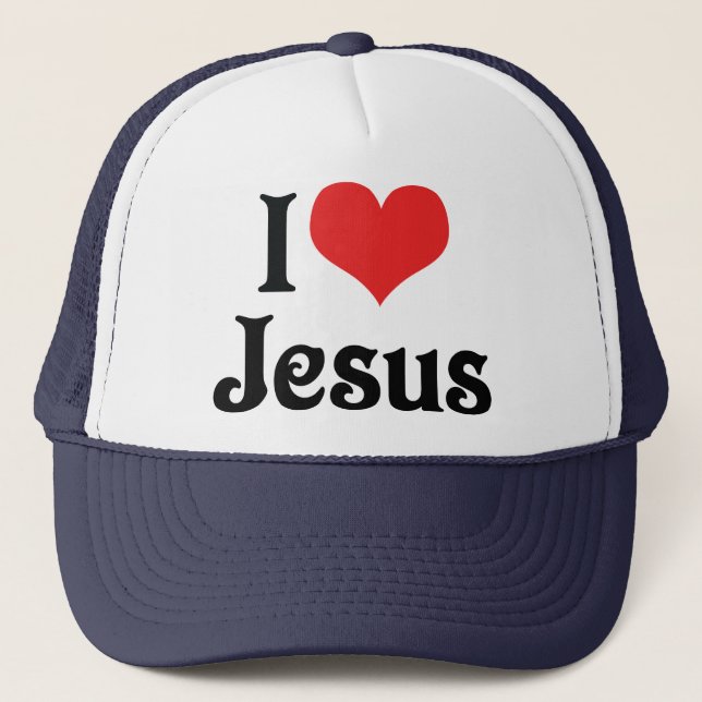 I Love Jesus Trucker Hat (Front)