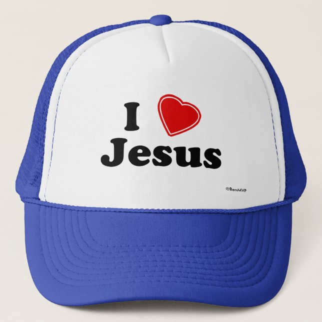 I Love Jesus Trucker Hat (Front)