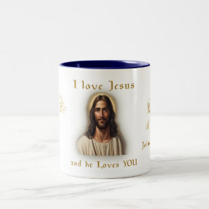 I love Jesus Two-Tone Coffee Mug